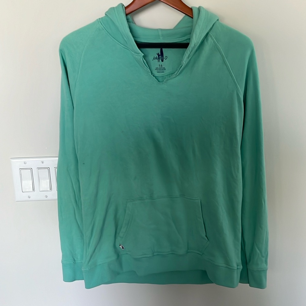 Johnnie-O mint green hoodie, size 16